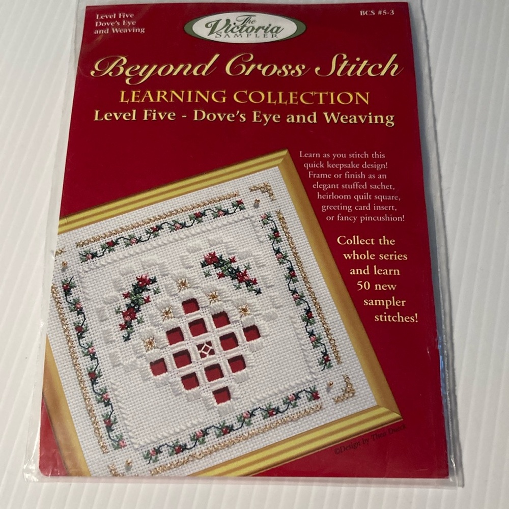 Victoria Sampler level 5 doves eye weaving BCS 5-3 “Christmas Heart” G1